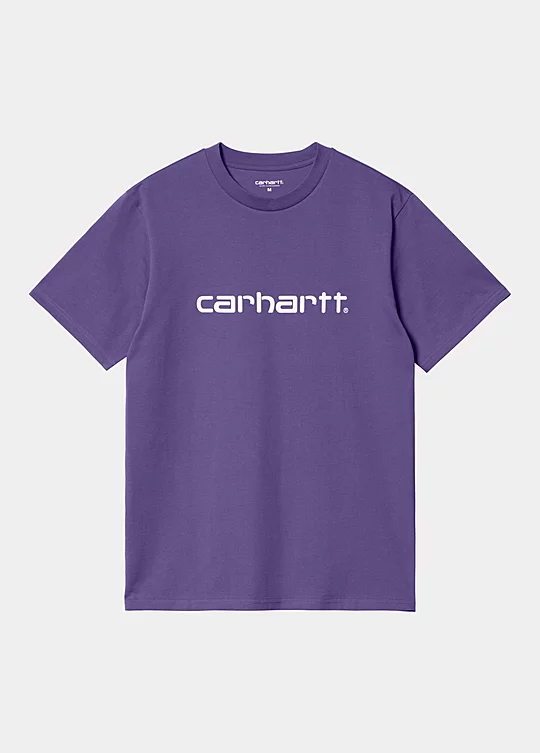 Carhartt WIP Short Sleeve Script T-Shirt in Lila