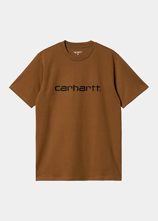 Carhartt WIP Short Sleeve Script T-Shirt em Castanho