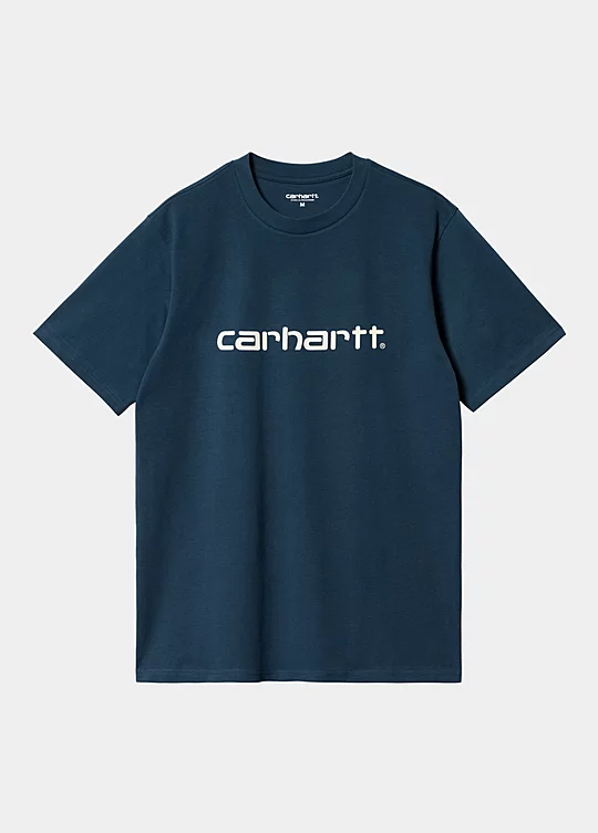 Carhartt WIP Short Sleeve Script T-Shirt in Blau