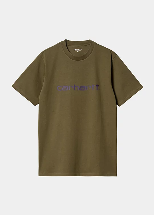 Carhartt WIP Short Sleeve Script T-Shirt in Green
