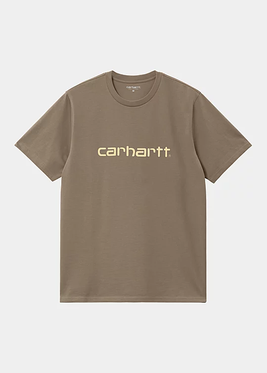 Carhartt WIP Short Sleeve Script T-Shirt in Brown