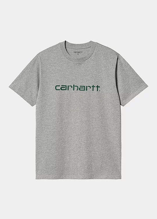 Carhartt WIP Short Sleeve Script T-Shirt in Grigio