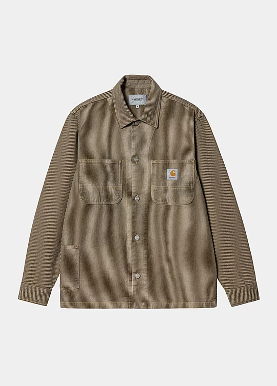 Carhartt WIP Long Sleeve Sinclair Shirt in Marrone