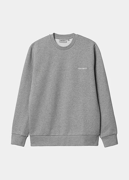 Carhartt WIP Script Embroidery Sweatshirt in Grey