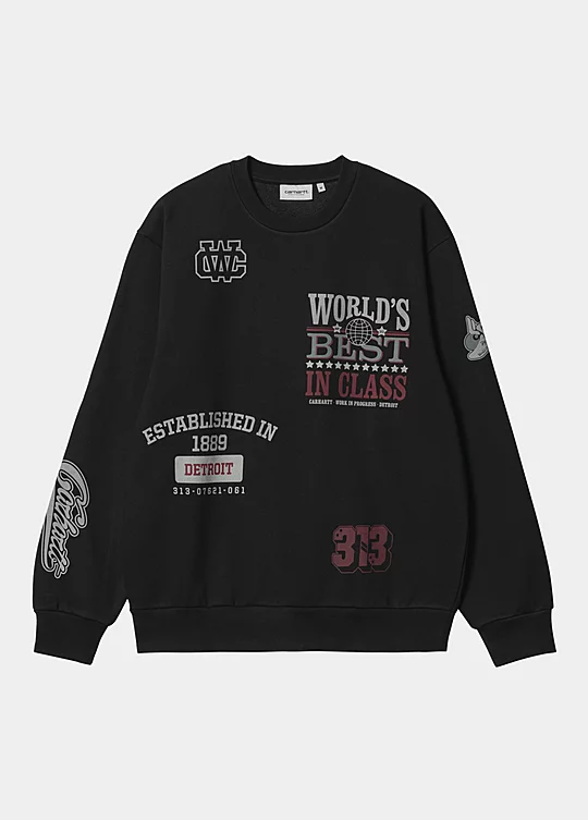 Carhartt WIP Multi World Sweatshirt in Black