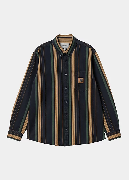 Carhartt WIP Long Sleeve Dorado Shirt in Blu