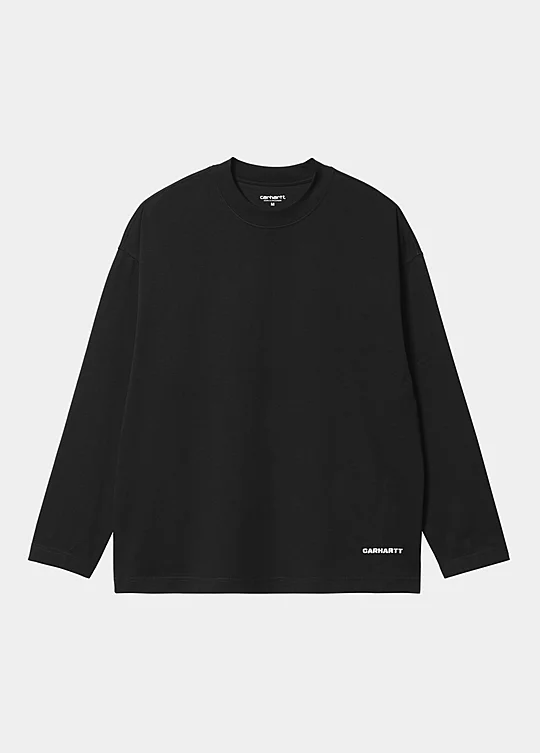 Carhartt WIP Long Sleeve Link Script T-Shirt in Black