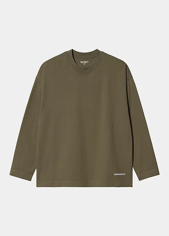 Carhartt WIP Long Sleeve Link Script T-Shirt en Verde