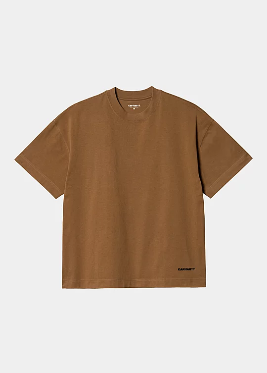 Carhartt WIP Short Sleeve Link Script T-Shirt in Brown