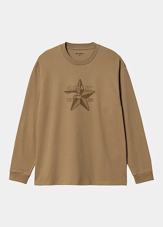 Carhartt WIP Long Sleeve Sheriff T-Shirt in Marrone