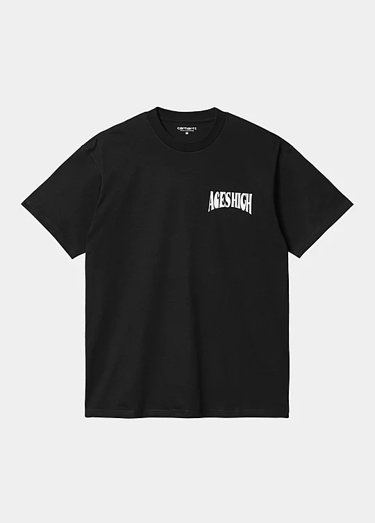 Carhartt WIP Short Sleeve Aces T-Shirt in Nero