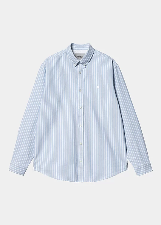 Carhartt WIP Long Sleeve Dabney Shirt in Blue