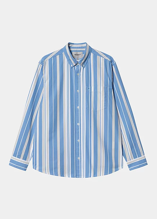 Carhartt WIP Long Sleeve Romero Shirt em Azul