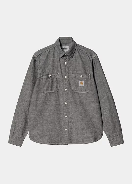 Carhartt WIP Long Sleeve Clink Shirt in Schwarz
