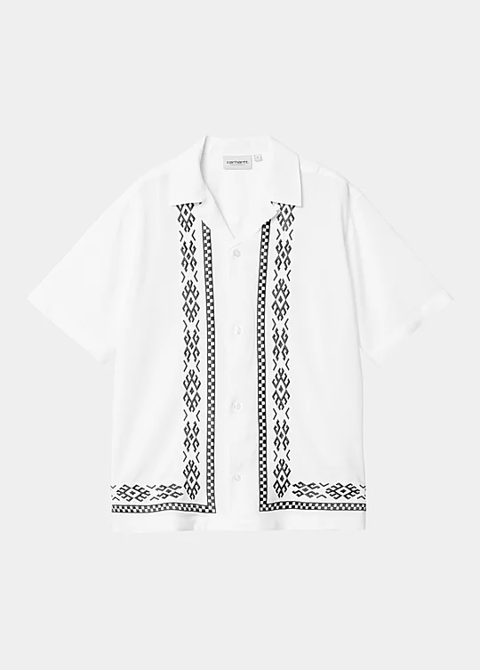 Carhartt WIP Women’s Short Sleeve Coba Shirt in Bianco