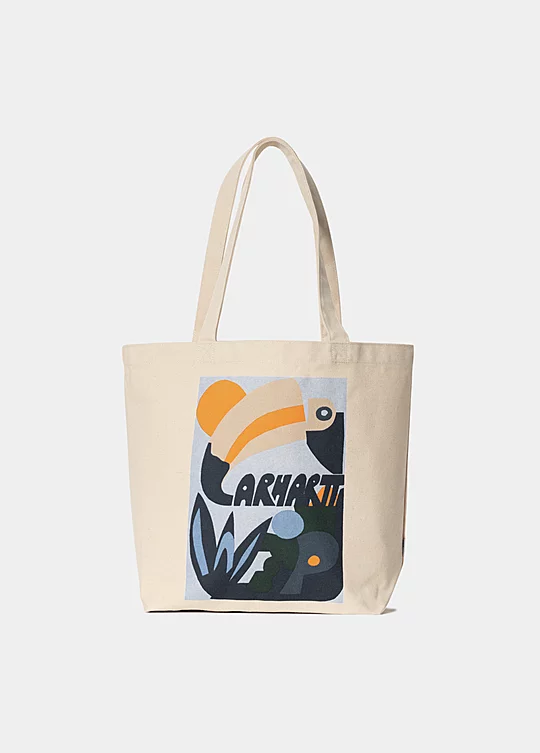 Carhartt WIP Canvas Graphic Tote in Beige