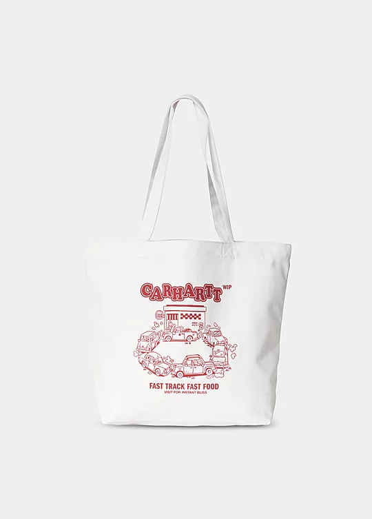 Carhartt WIP Canvas Graphic Tote in Weiß