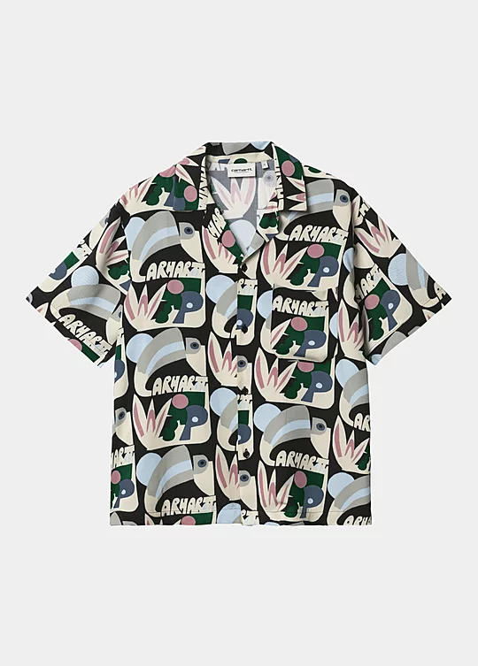 Carhartt WIP Women’s Short Sleeve Tamas Tropics Shirt in Schwarz