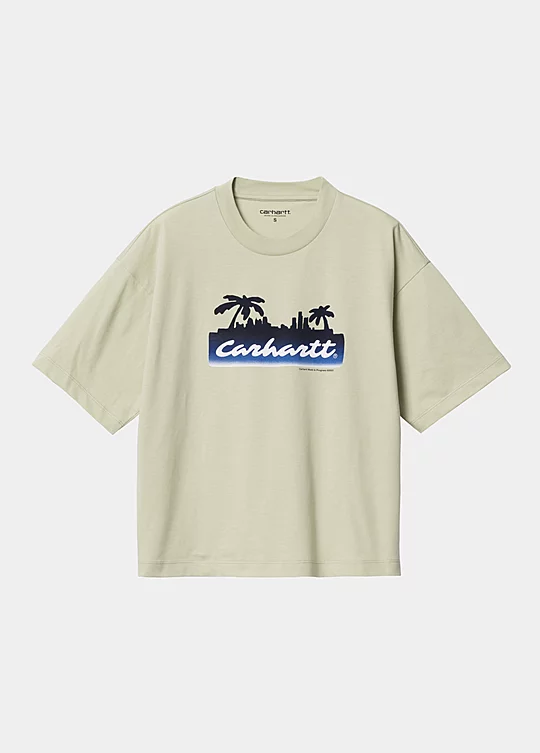 Carhartt WIP Women’s Short Sleeve Palm Script T-Shirt en Verde