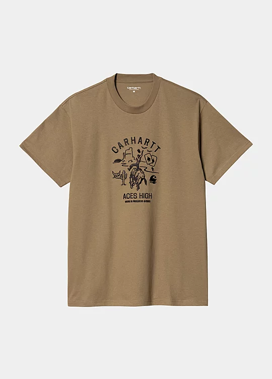 Carhartt WIP Short Sleeve Souvenir Valley T-Shirt in Brown