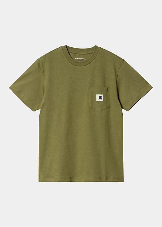 Carhartt WIP Women’s Short Sleeve Pocket T-Shirt en Verde