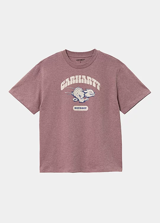 Carhartt WIP Women’s Short Sleeve Wildcat T-Shirt in Rosa