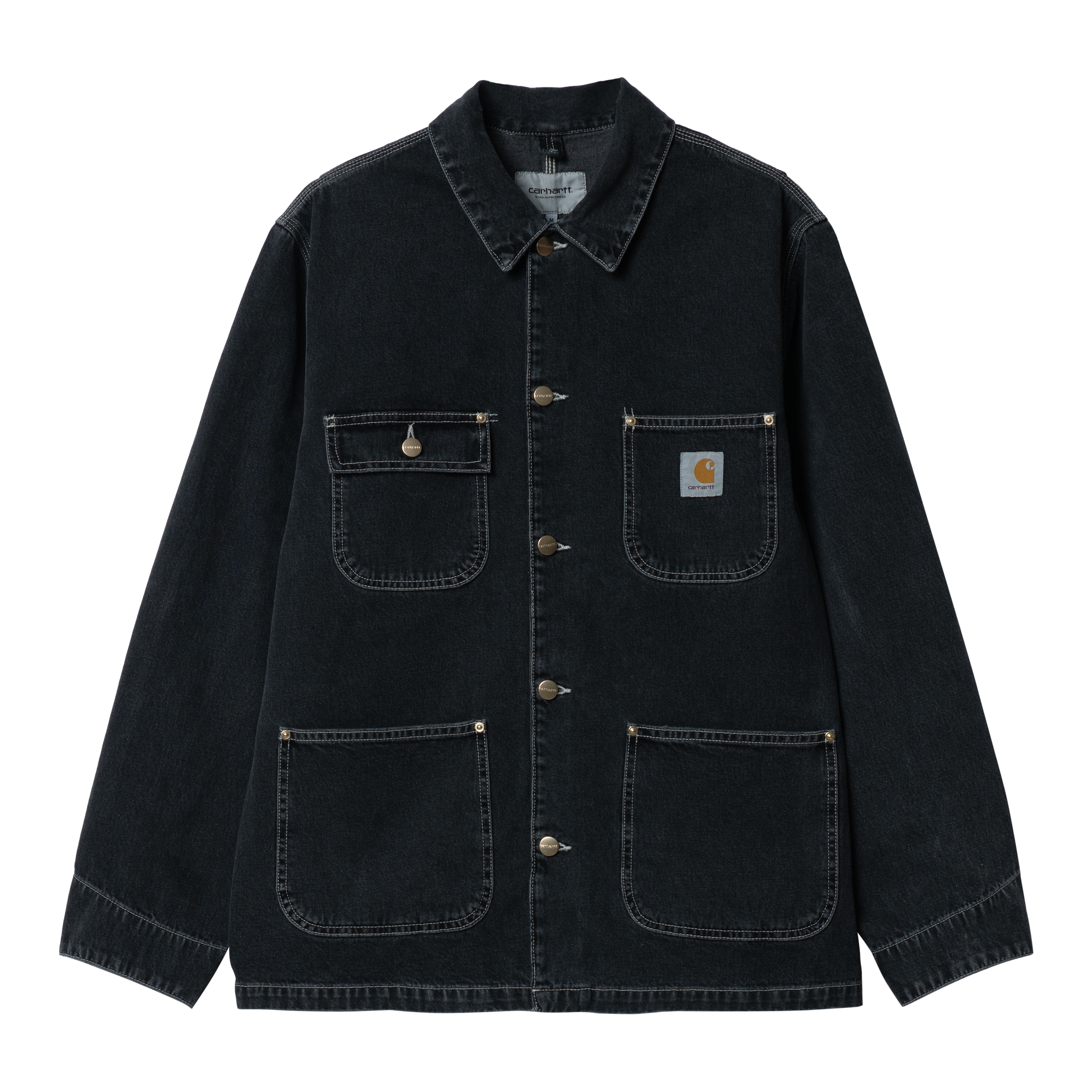 Veste en jean noir carhartt new arrivals