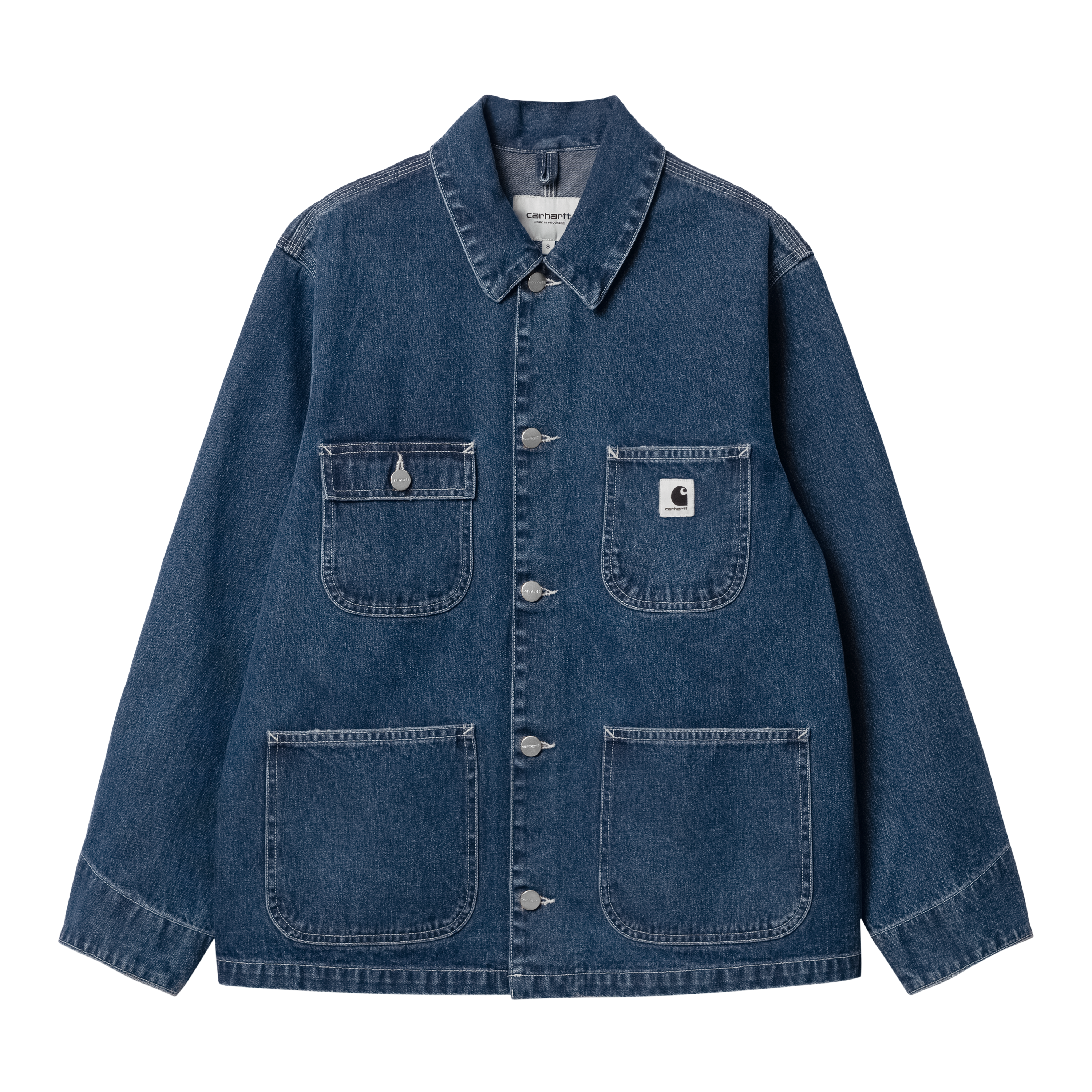 Carhartt WIP Women's OG Michigan Coat (Spring) - Denim  Blue (stone washed)  – Page Women's OG Michigan Coat (Spring) - Denim – Carhartt WIP USA