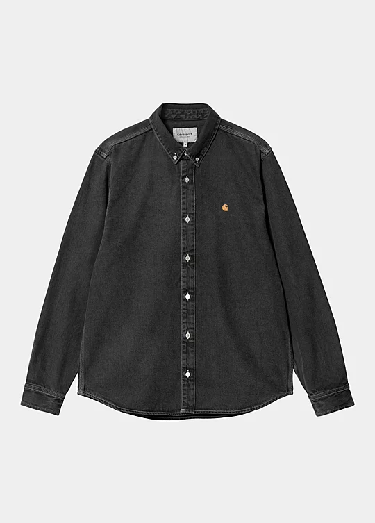 Carhartt WIP Long Sleeve Weldon Shirt in Black
