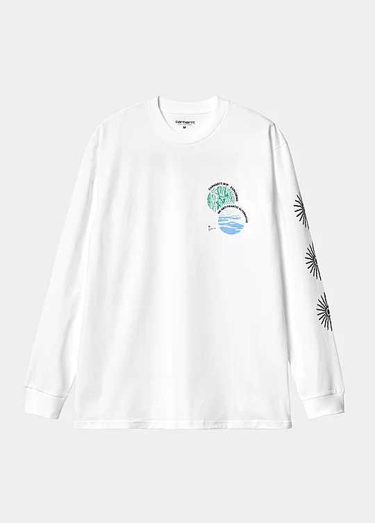 Carhartt WIP Long Sleeve Soundscapes T-Shirt in White