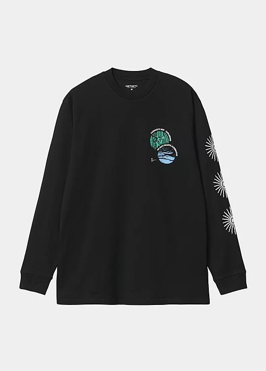 Carhartt WIP Long Sleeve Soundscapes T-Shirt in Nero