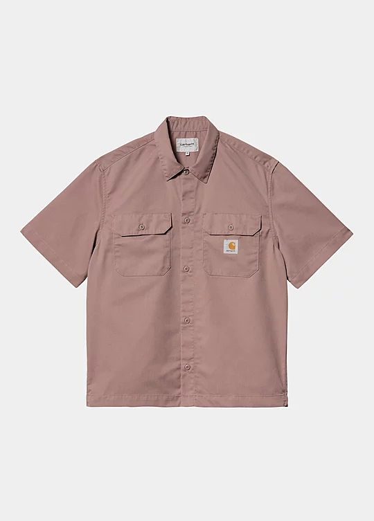 Carhartt WIP Short Sleeve Craft Shirt in Pink
