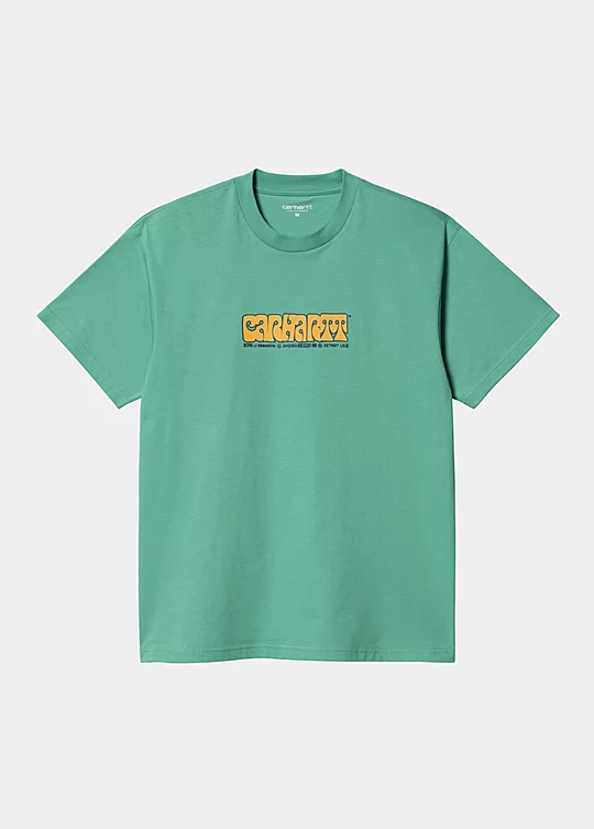 Carhartt WIP Short Sleeve Heat Script T-Shirt in Green