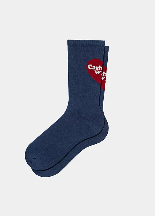 Carhartt WIP Heart Socks in Blu