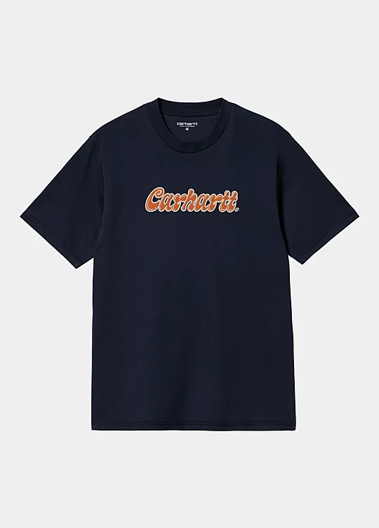 Carhartt WIP Short Sleeve Liquid Script T-Shirt em Azul
