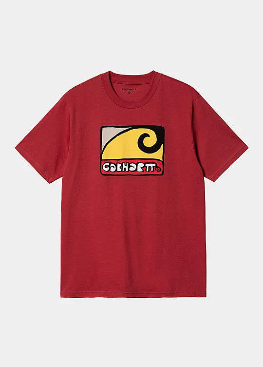 Carhartt WIP Short Sleeve Fibo T-Shirt in Rot