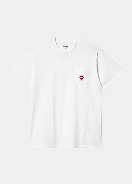 Carhartt WIP Short Sleeve Pocket Heart T-Shirt in White