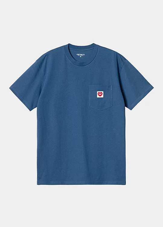 Carhartt WIP Short Sleeve Pocket Heart T-Shirt in Blu