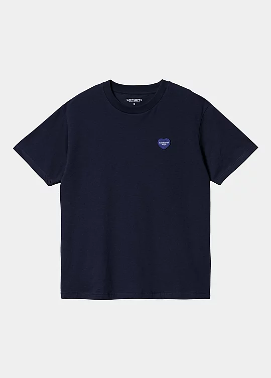 Carhartt WIP Women’s Short Sleeve Double Heart T-Shirt in Blu