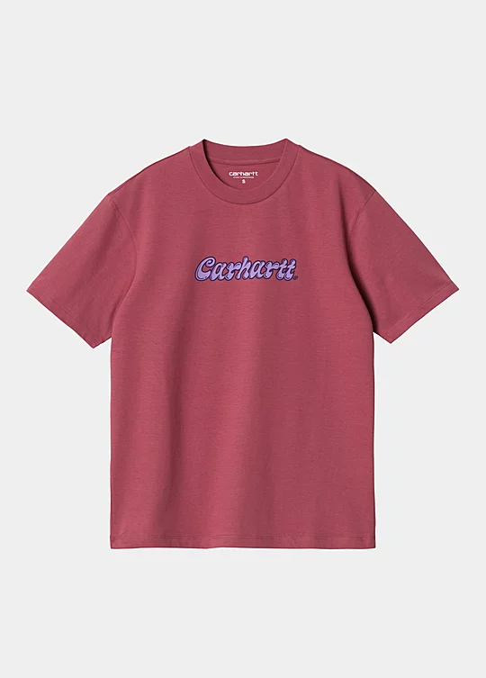 Carhartt WIP Women’s Short Sleeve Liquid Script T-Shirt em Vermelho