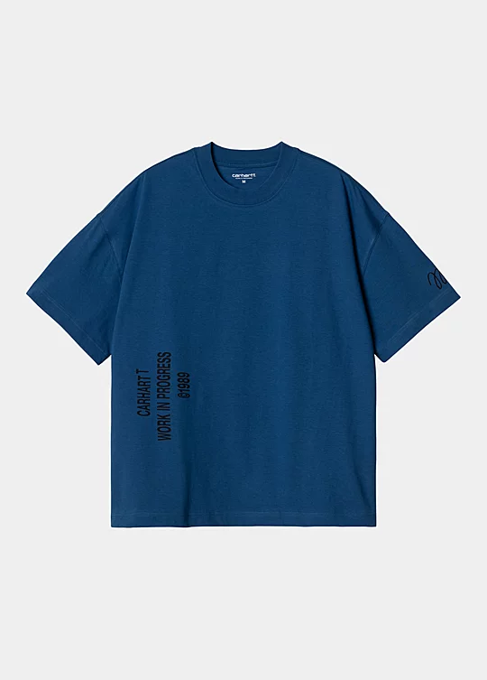Carhartt WIP Short Sleeve Signature T-Shirt in Blue