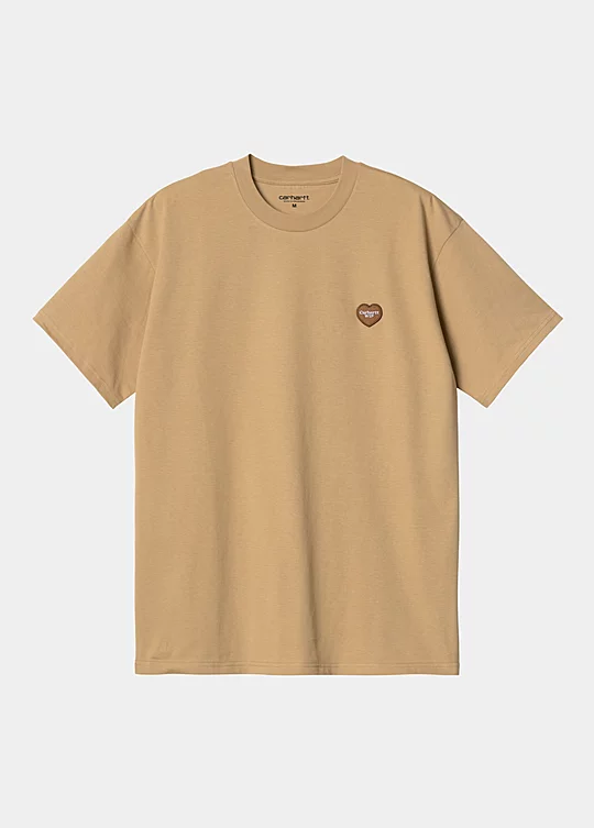 Carhartt WIP Short Sleeve Double Heart T-Shirt in Braun
