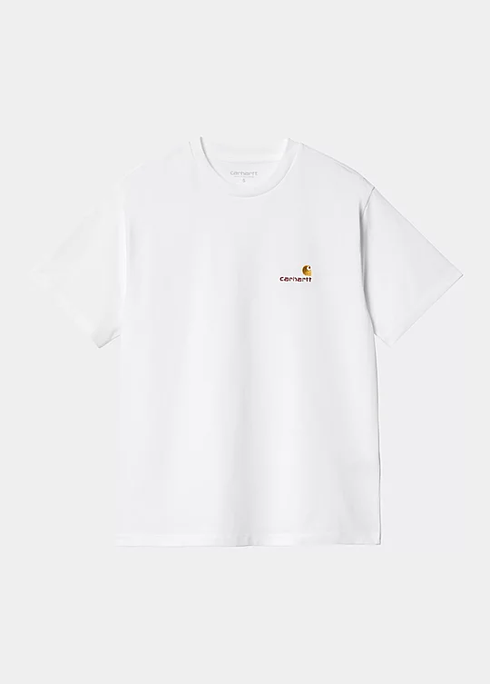 Carhartt WIP Women’s Short Sleeve American Script T-Shirt in Bianco