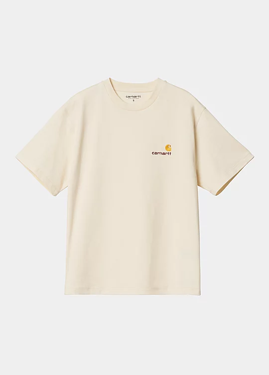 Carhartt WIP Women’s Short Sleeve American Script T-Shirt em Bege