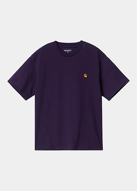 Carhartt WIP Women’s Short Sleeve American Script T-Shirt em Púrpura