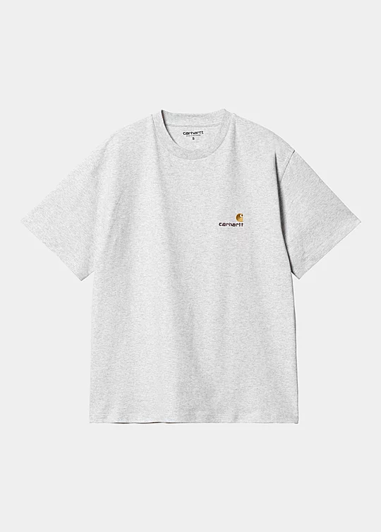 Carhartt WIP Women’s Short Sleeve American Script T-Shirt in Grey