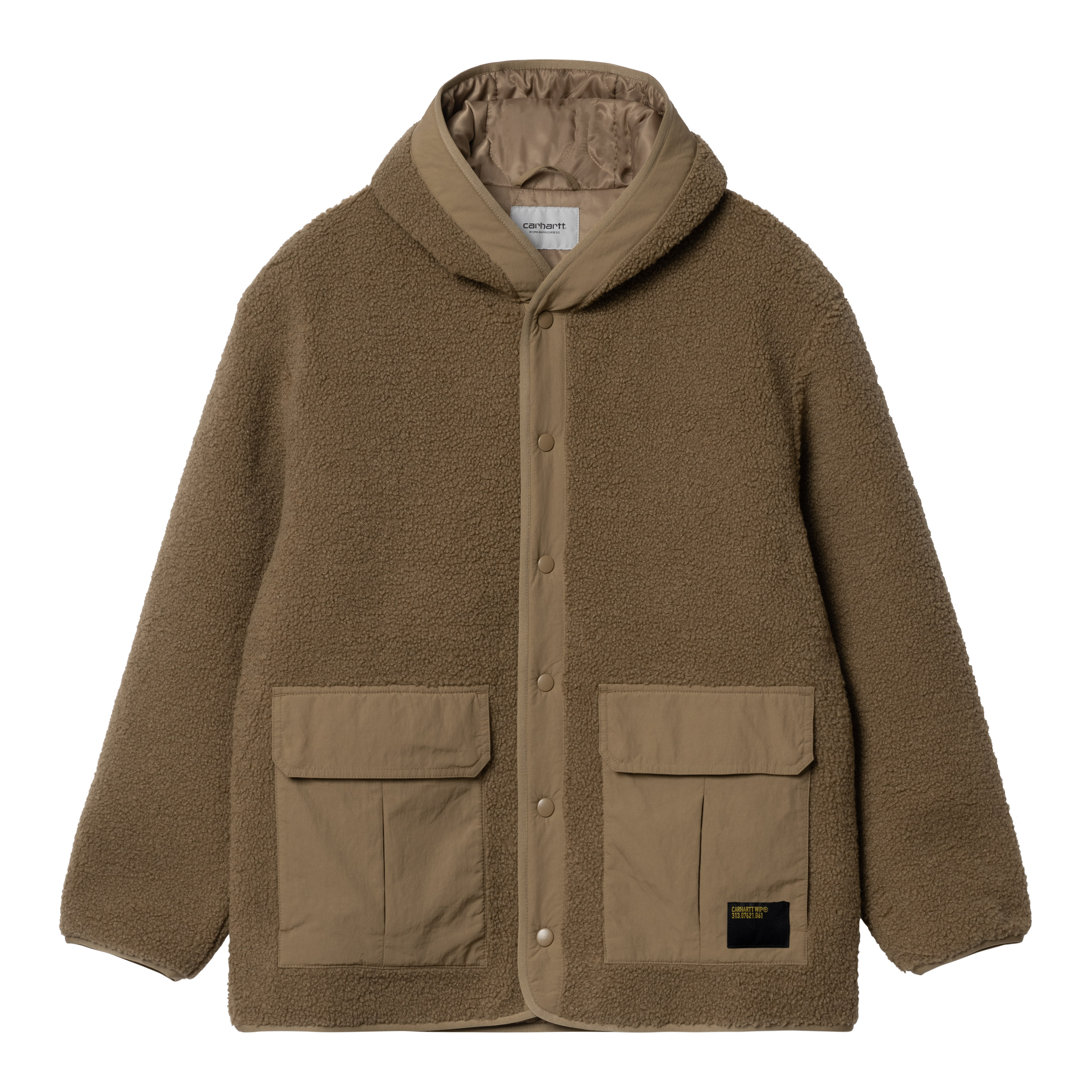 CARHARTT WIP Forro Polar Hombre Prentis Liner Sherpa Wall Black Beige