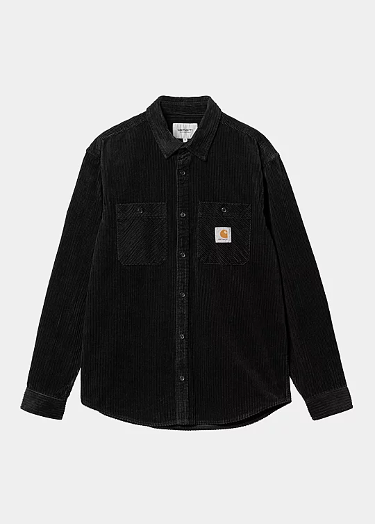 Carhartt WIP Long Sleeve Rhodes Shirt en Negro