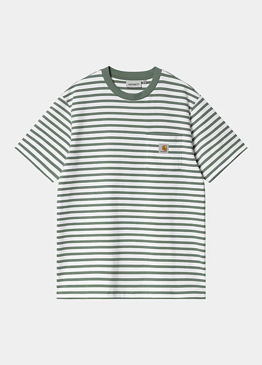 Carhartt WIP Short Sleeve Seidler Pocket T-Shirt in Verde