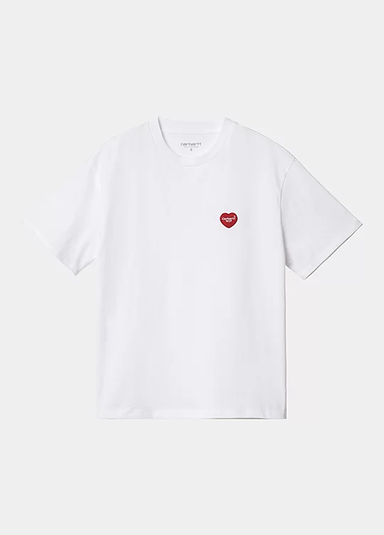 Carhartt WIP Women’s Short Sleeve Heart Patch T-Shirt in Bianco